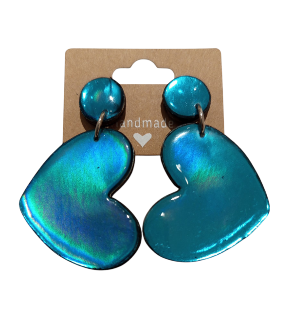 Pendientes Corazón Azul