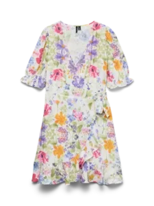 Vestido Corto Cruzado