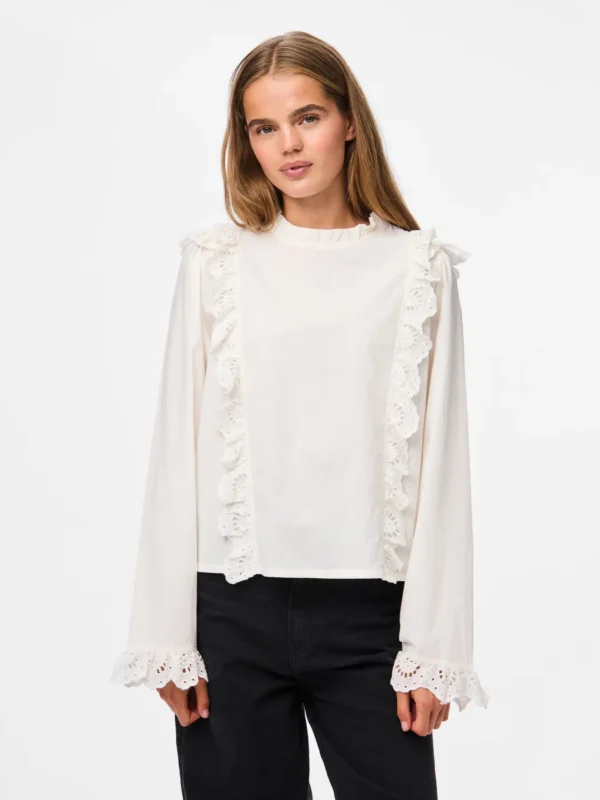 Blusa Blanca Troquelados