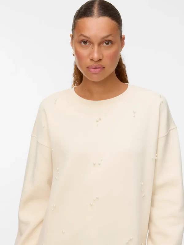 Sudadera Perlas Beige