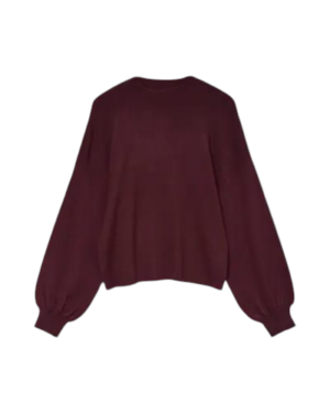 Jersey Borgoña Manga Abullonada