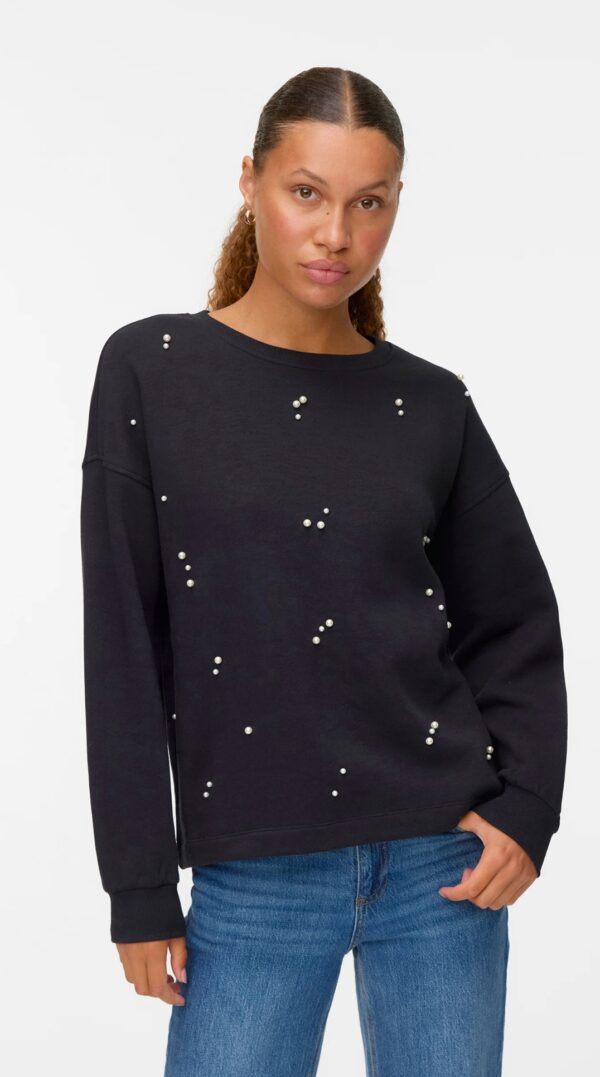 Sudadera Perlas Negro