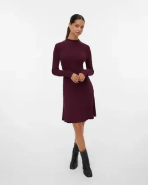 Vestido Punto Borgoña