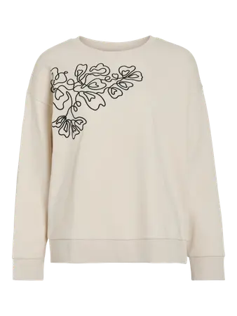 Sudadera Beige Flor