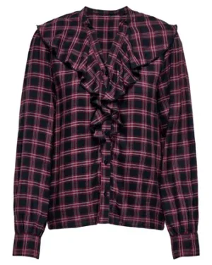 Blusa Cuadros Volantes