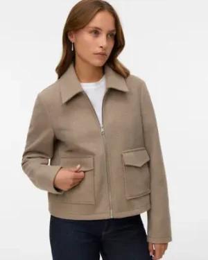 Chaqueta Paño Camel