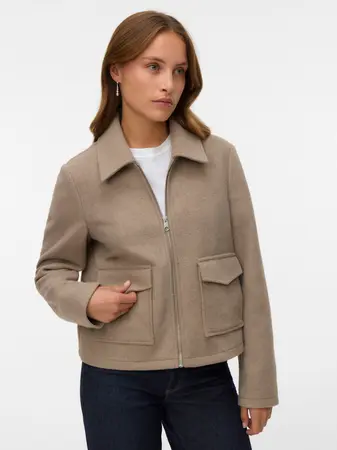 Chaqueta Paño Camel