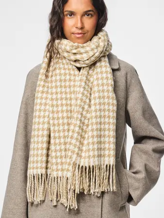 Bufanda Pata Gallo Beige