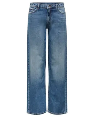 Jeans Wide Tiro Medio