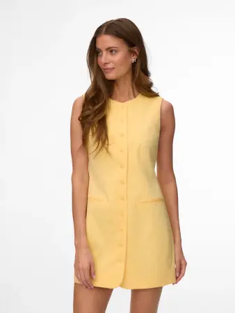 Vestido Abotonado Amarillo
