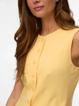 Vestido Abotonado Amarillo