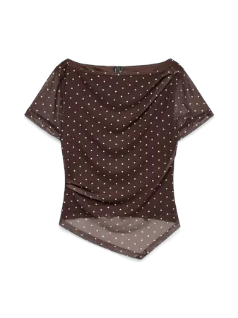 Top Lunares Marrón