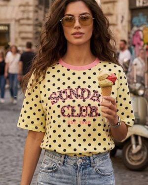 Camiseta Amarilla Lunares