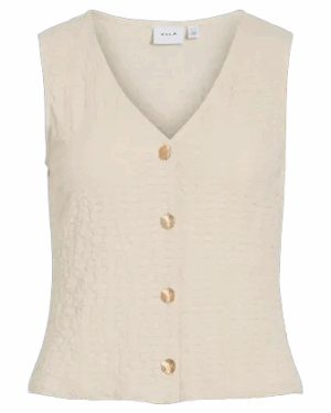 Chaleco Beige Textura