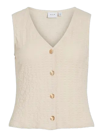 Chaleco Beige Textura