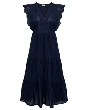 Vestido Azul Marino Volantes