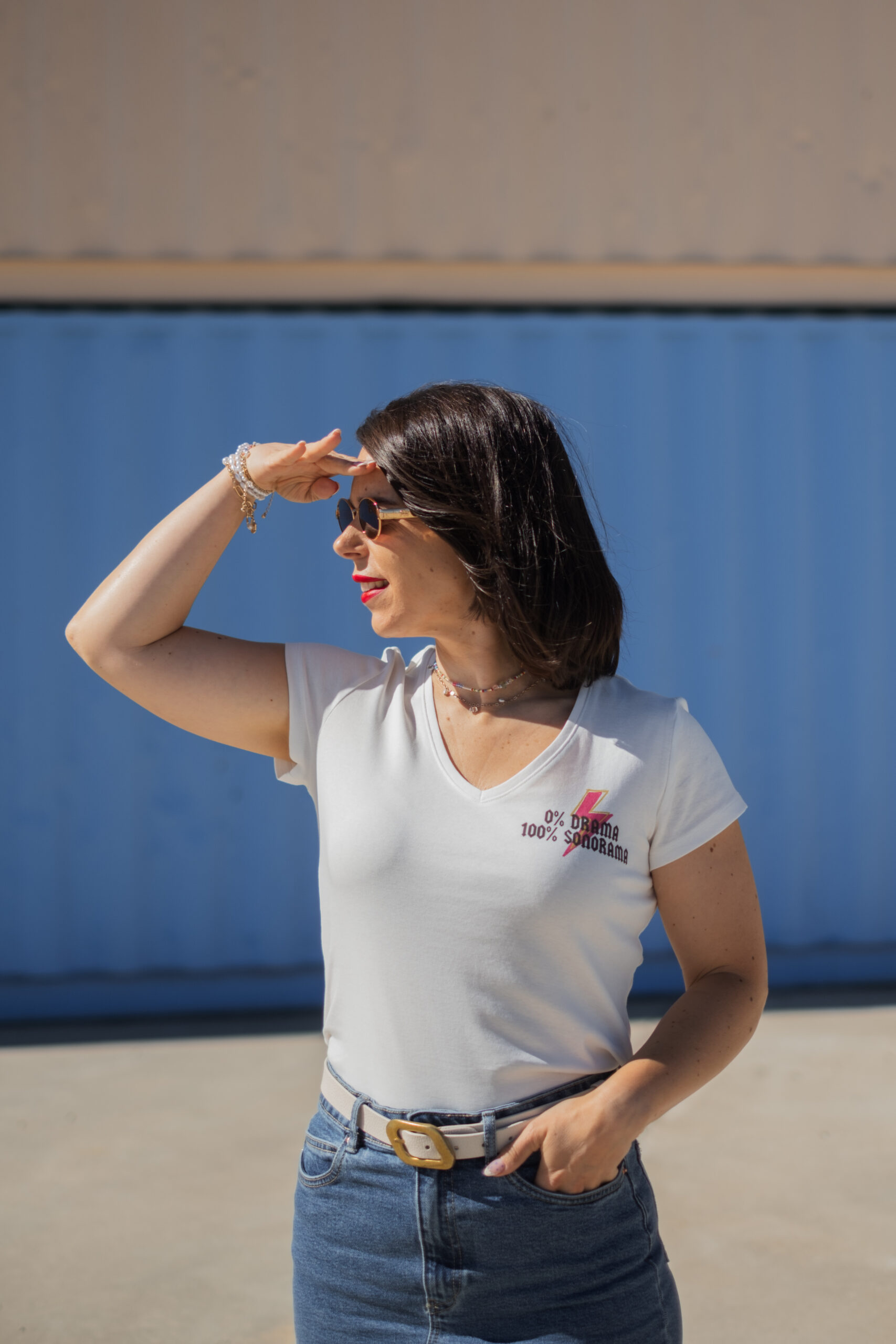 Camiseta 0% Drama Blanco