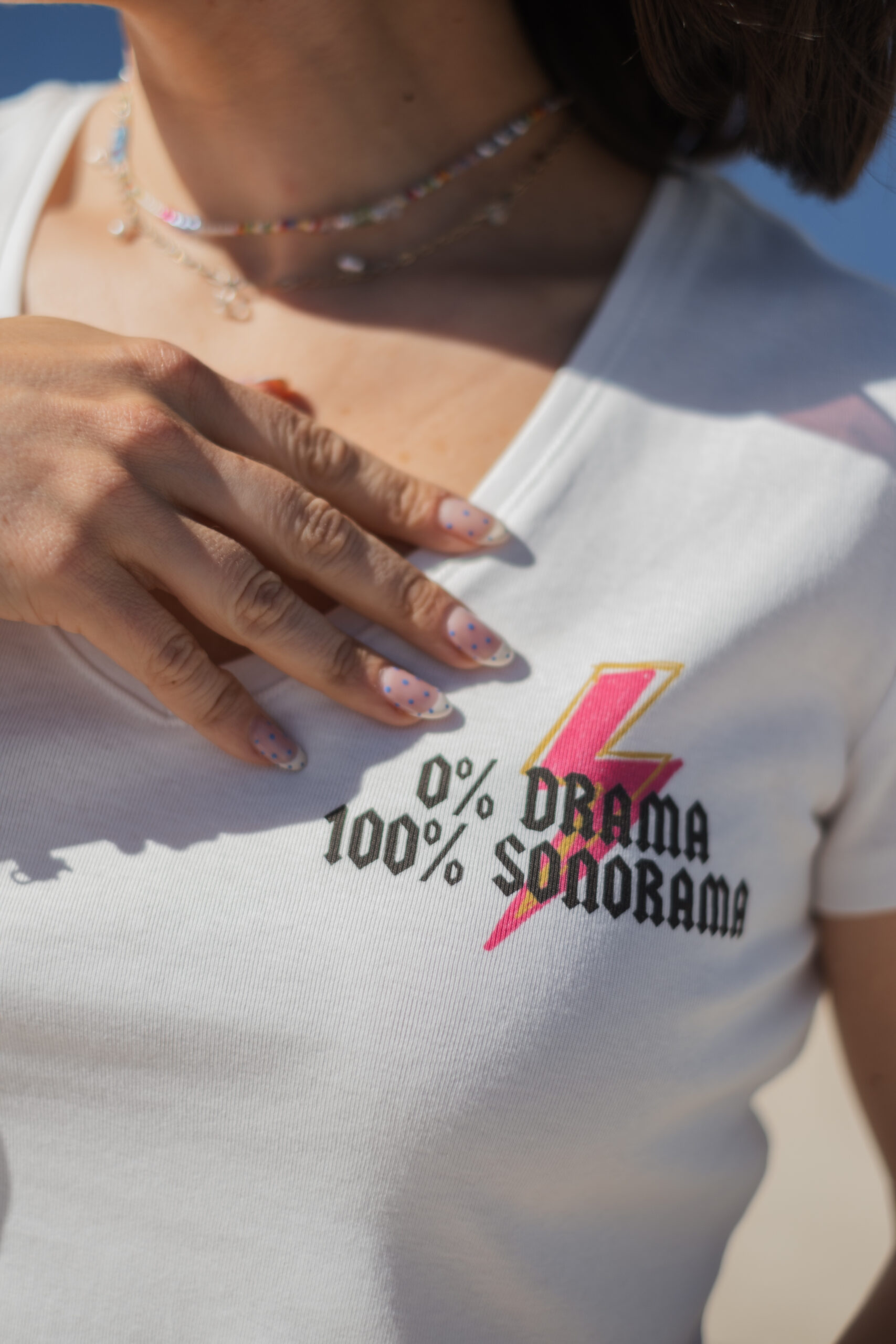 Camiseta 0% Drama Blanco