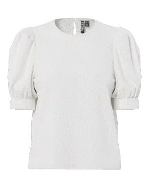 Blusa Blanca Manga Abullonada