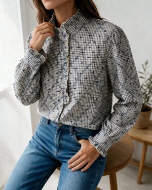Blusa Detalles Azul