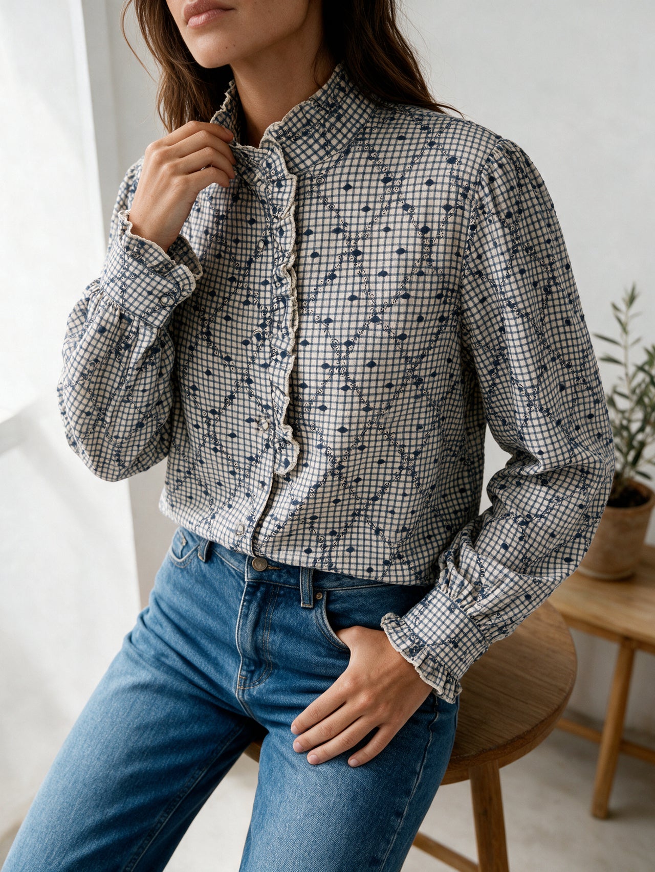Blusa Detalles Azul