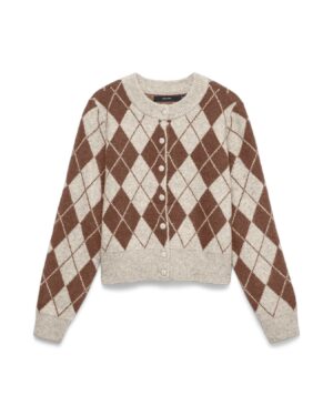 Cardigan Rombos Marrón