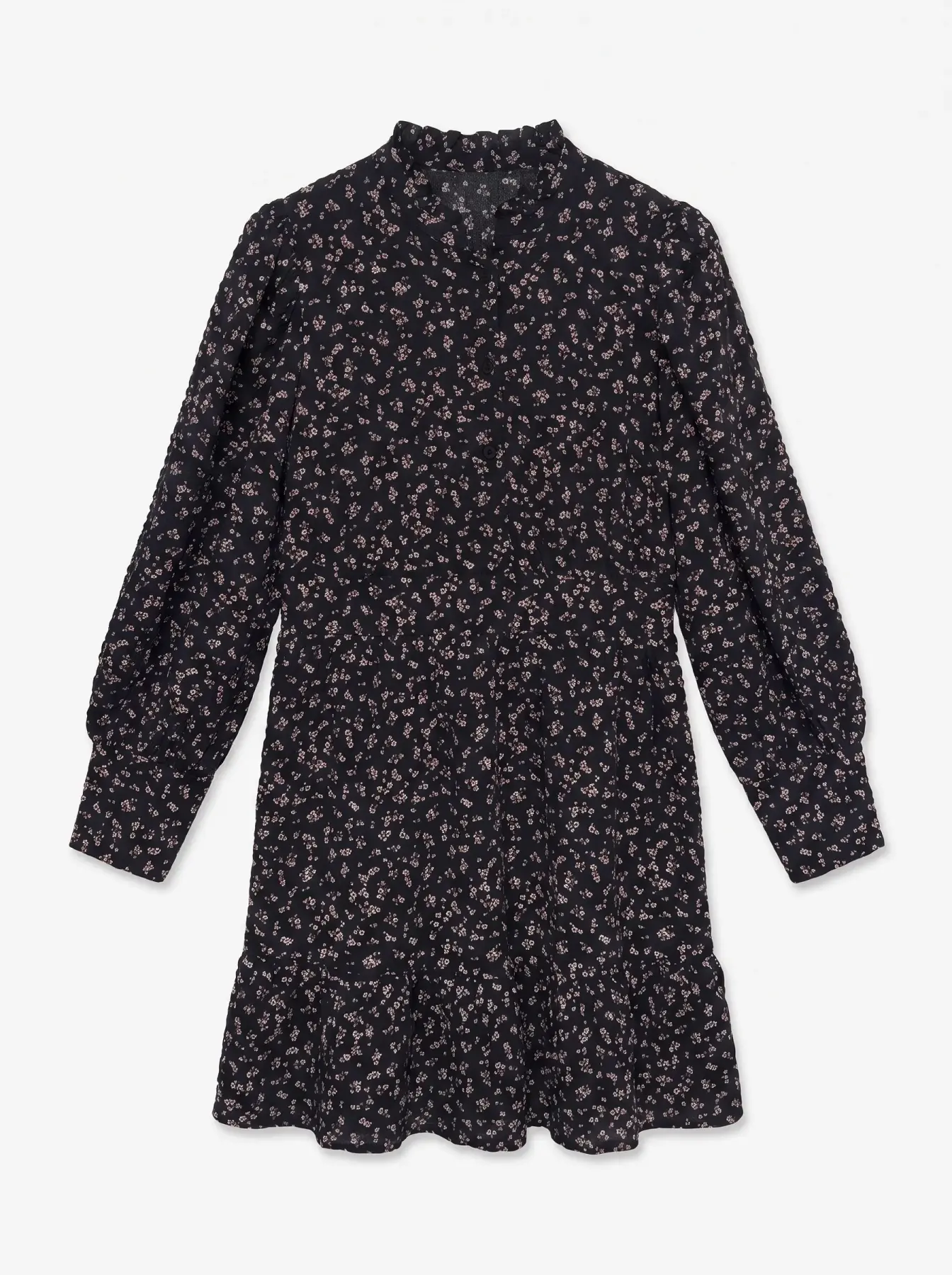 Vestido Flores Negro