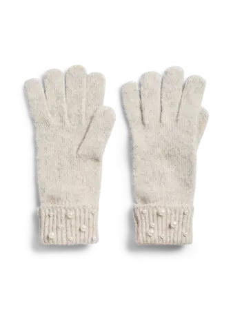 Guantes Perlas Beige