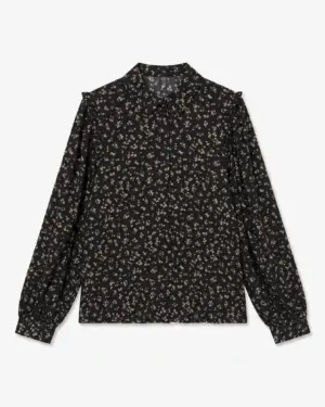 Blusa Negra Flores