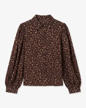 Blusa Marrón Flores